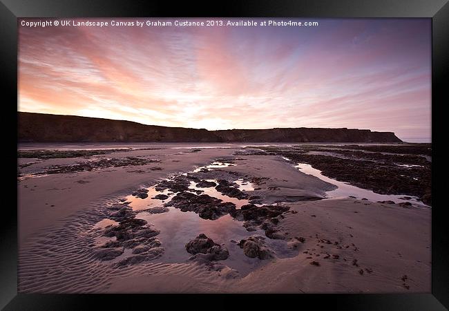 Isle of Wight sunrise Framed Print by Graham Custance