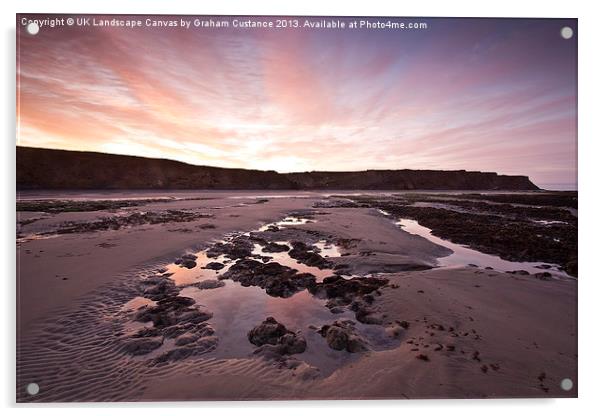 Isle of Wight sunrise Acrylic by Graham Custance