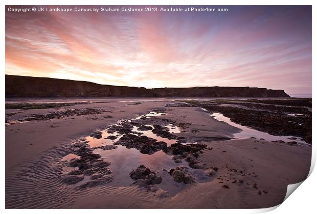 Isle of Wight sunrise Print by Graham Custance