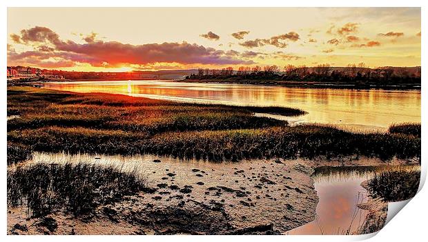 River Medway, Sunset Print by Robert Cane