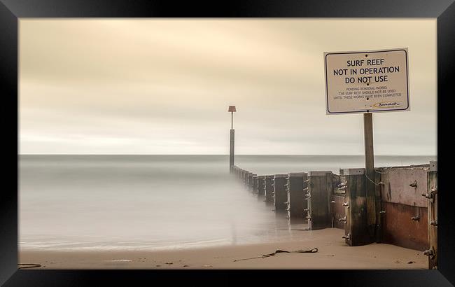 Majestic Boscombe Surf Reef Framed Print by Daniel Rose