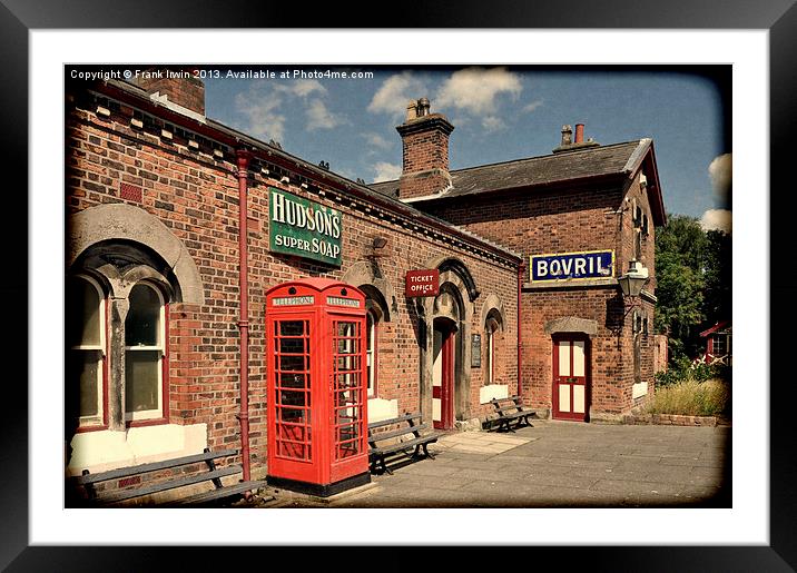 Hadlow Road Station, Wirral, Grunged Framed Mounted Print by Frank Irwin