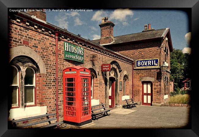 Hadlow Road Station, Wirral, Grunged Framed Print by Frank Irwin