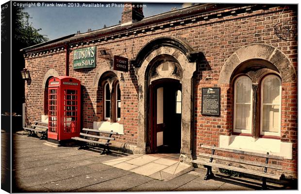Hadlow Road Station, Wirral, Grunged Canvas Print by Frank Irwin