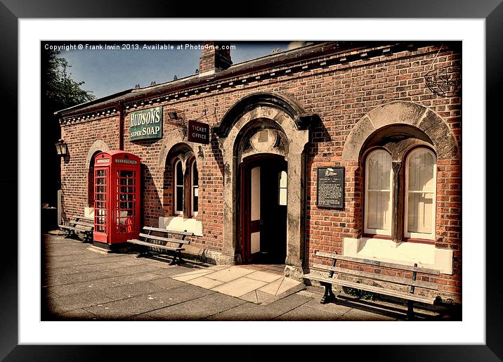 Hadlow Road Station, Wirral, Grunged Framed Mounted Print by Frank Irwin