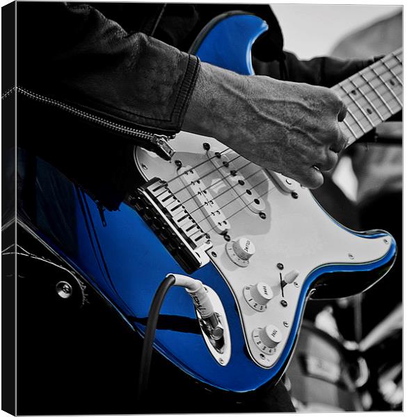 Blues Guitarist Canvas Print by Ian Lewis
