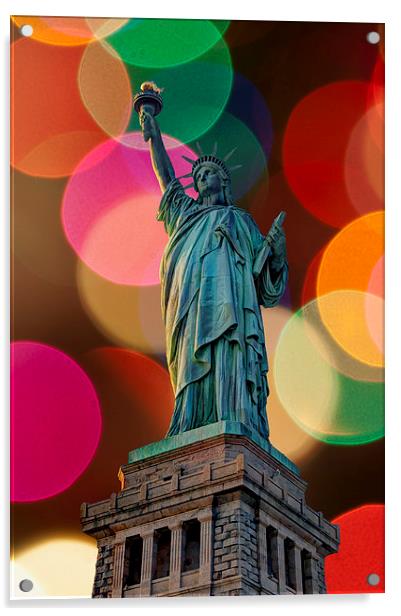 Liberty Bokeh Acrylic by Steve Purnell