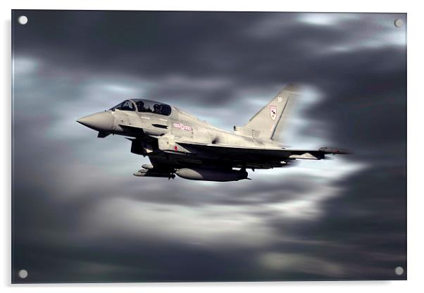 RAF Typhoon Pass Acrylic by J Biggadike