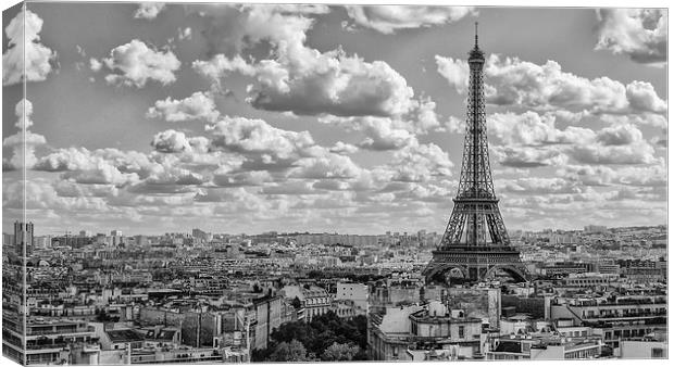 Majestic Eiffel Tower Paris in Autumn Canvas Print by Greg Marshall