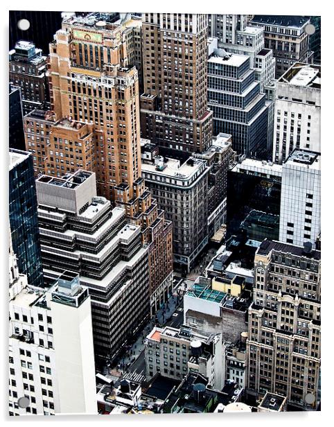 New York from above Acrylic by Malcolm Smith