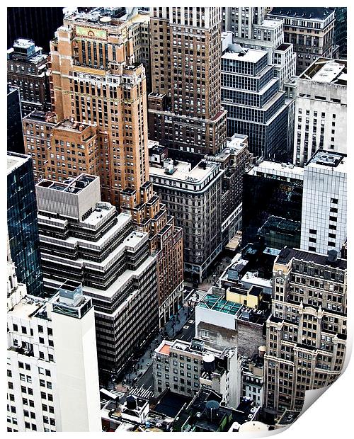 New York from above Print by Malcolm Smith