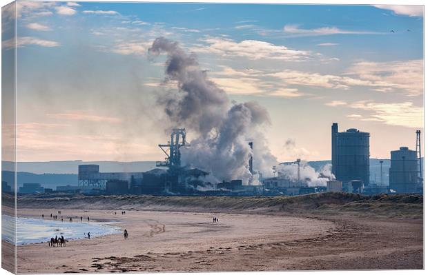 Redcar Steel works South Gare Canvas Print by Greg Marshall