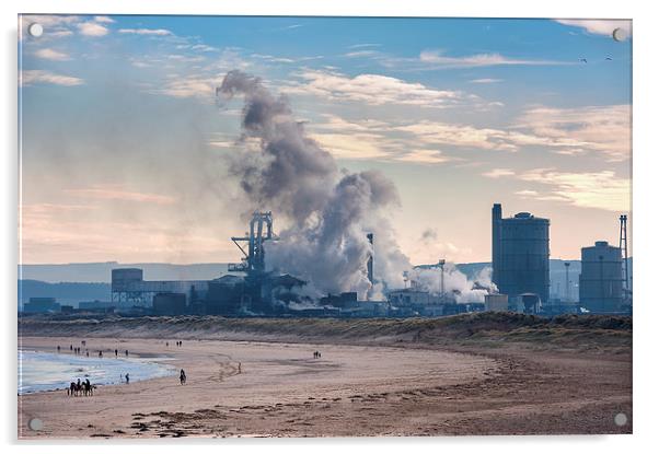 Redcar Steel works South Gare Acrylic by Greg Marshall