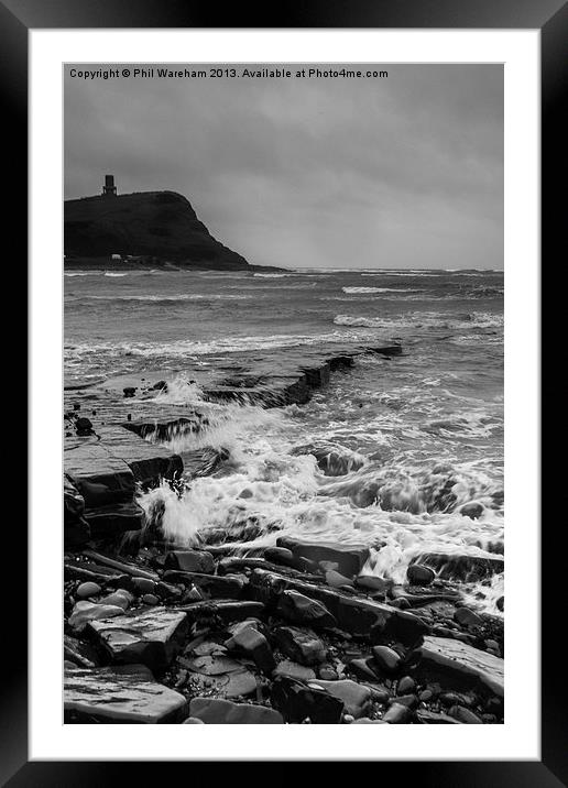 Grey day at Kimmeridge Bay Framed Mounted Print by Phil Wareham