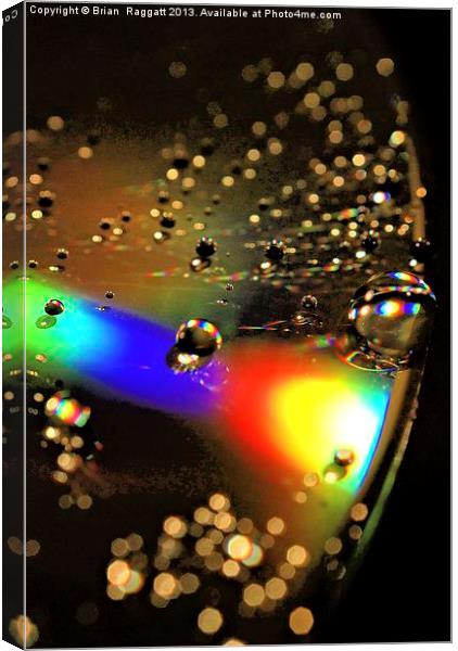 Water Drop Disc- Glow Canvas Print by Brian  Raggatt