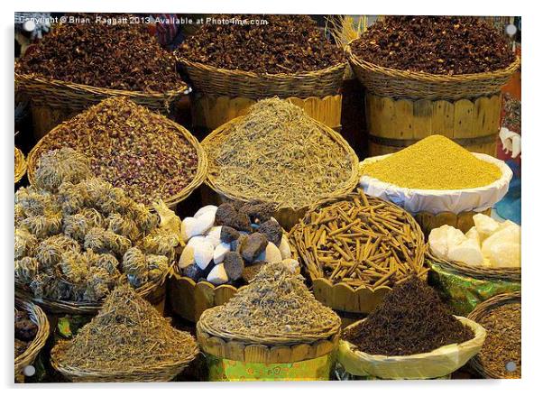Egyptian Spices Acrylic by Brian  Raggatt
