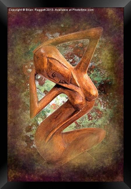 Carved African  Nude Female Framed Print by Brian  Raggatt