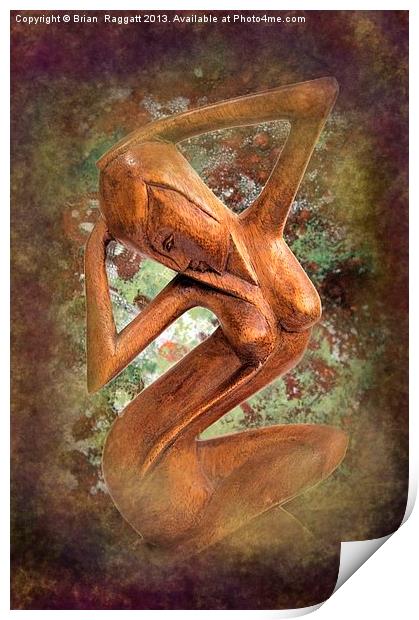 Carved African  Nude Female Print by Brian  Raggatt