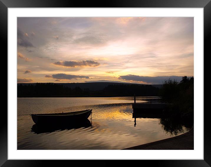 Boat on Loch Shin Framed Mounted Print by Dave Menzies