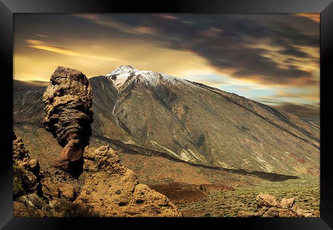 Mount Teide and Roque Cinchado Framed Print by Tenerife Memoriez