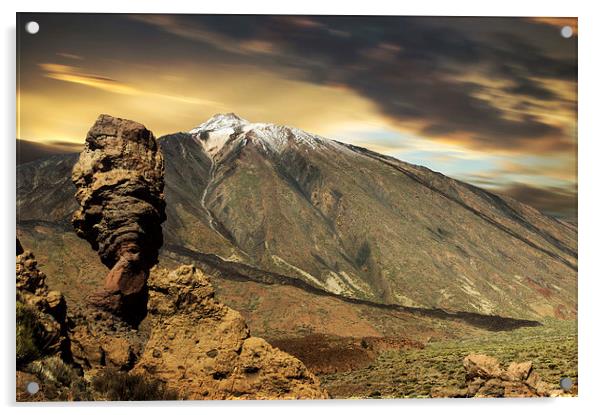 Mount Teide and Roque Cinchado Acrylic by Tenerife Memoriez