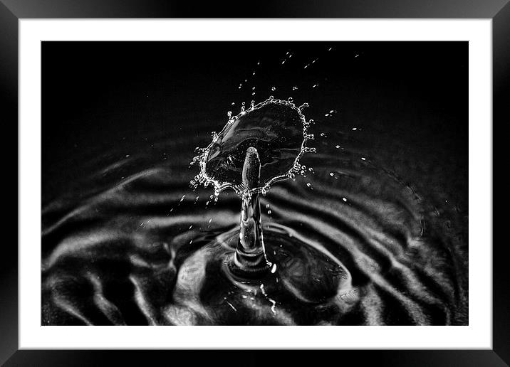 Water Droplet Framed Mounted Print by Andy McGarry