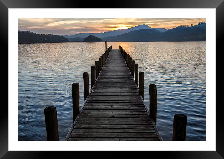 Sunset at Coniston Framed Mounted Print by Gary Kenyon