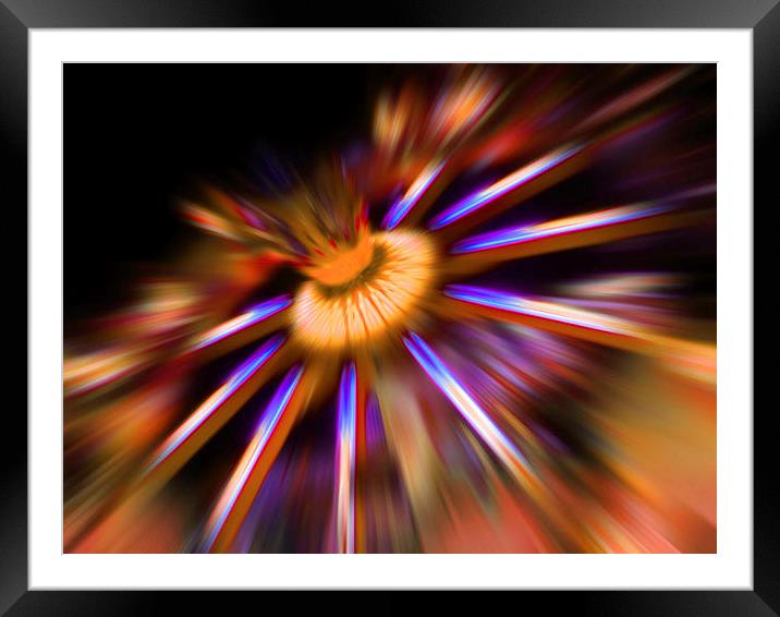 spinning around (golden tones) Framed Mounted Print by Heather Newton