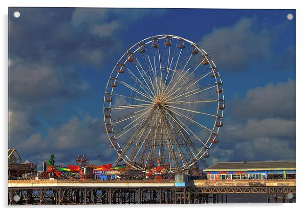 Blackpool Ferris Wheel in Autumn, HDR Picture Acrylic by Juha Remes