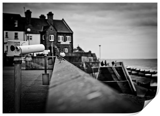 Sheringham Seafront Norfolk Print by matthew  mallett