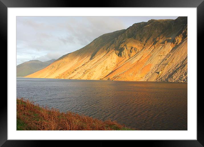 Sunny afternoon at Wasdale lake Framed Mounted Print by Poppy Allen