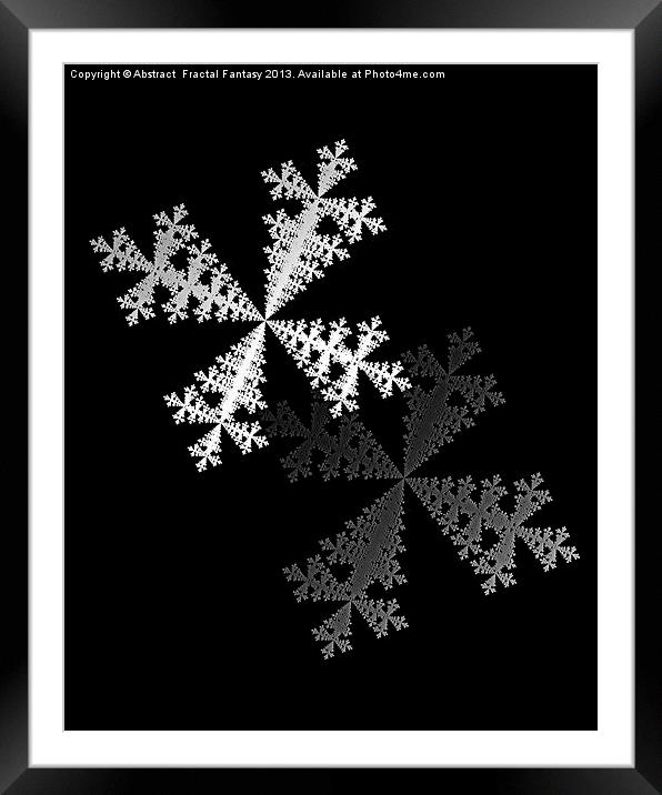 Snow Flakes Framed Mounted Print by Abstract  Fractal Fantasy