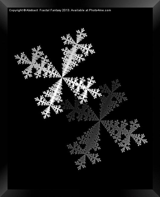 Snow Flakes Framed Print by Abstract  Fractal Fantasy