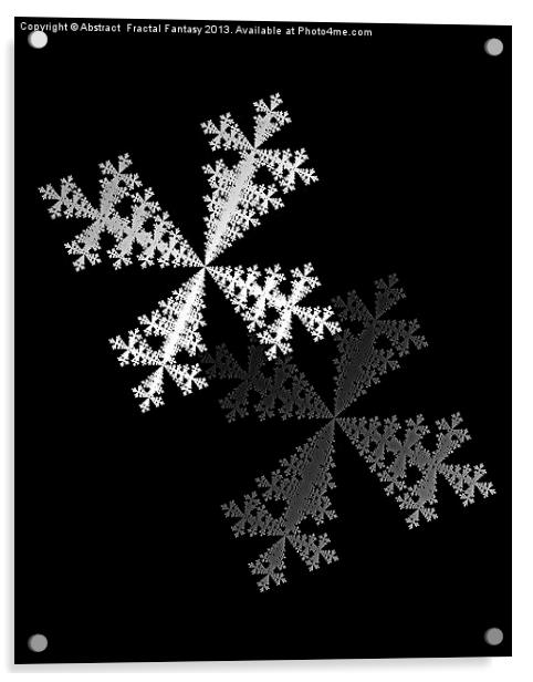 Snow Flakes Acrylic by Abstract  Fractal Fantasy