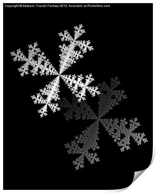 Snow Flakes Print by Abstract  Fractal Fantasy