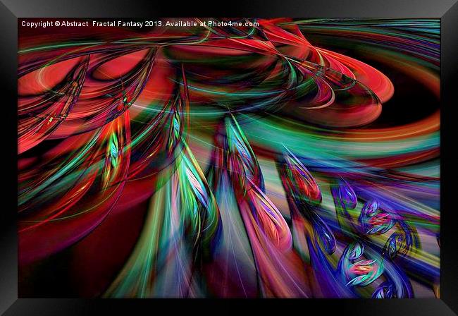Fractal Spinning Winds Framed Print by Abstract  Fractal Fantasy