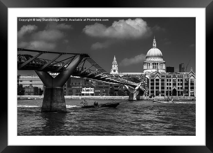 London St Pauls and Millennium Bridge Framed Mounted Print by Izzy Standbridge