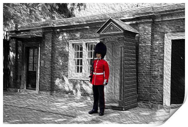 Coldstream Guard at Clarence House Print by David Dumbell
