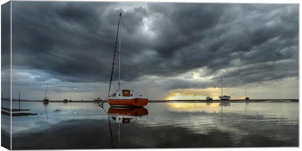 Storm at sunset Canvas Print by Jed Pearson