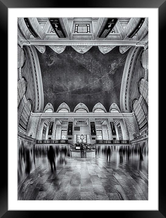 A Central View BW Framed Mounted Print by Susan Candelario