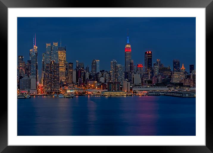 New York City Lights Framed Mounted Print by Susan Candelario