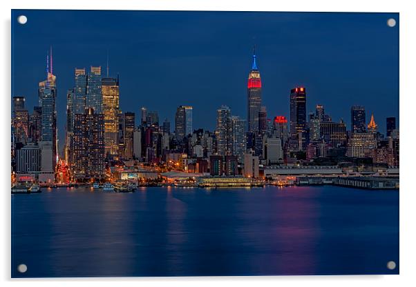 New York City Lights Acrylic by Susan Candelario