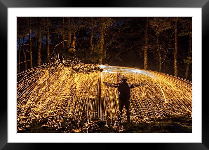 rain of fire Framed Mounted Print by Steven Dunn-Sims