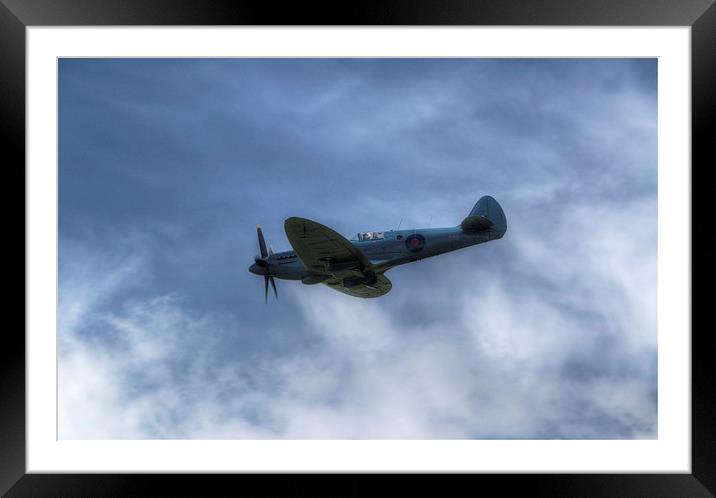 BBMF Blue Spitfire Framed Mounted Print by Nigel Bangert