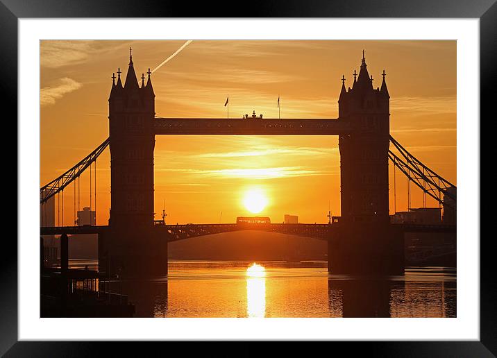 Tower Bridge Sunrise Framed Mounted Print by Rob  Powell