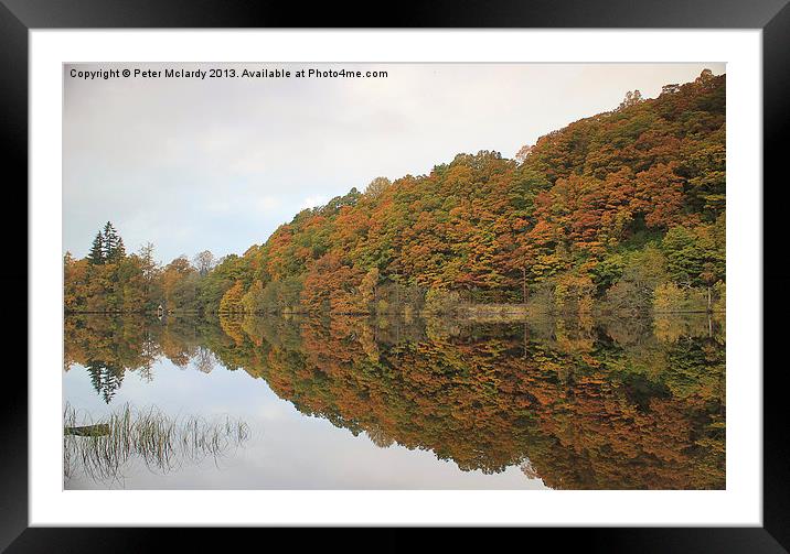 Loch Relections Framed Mounted Print by Peter Mclardy