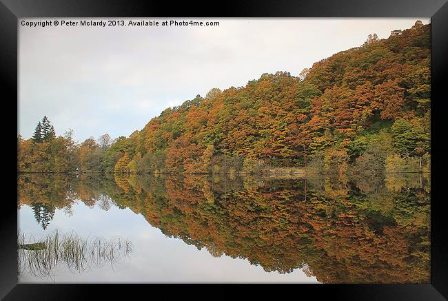 Loch Relections Framed Print by Peter Mclardy
