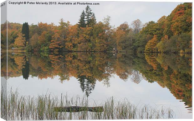 Loch Reflections 2 Canvas Print by Peter Mclardy
