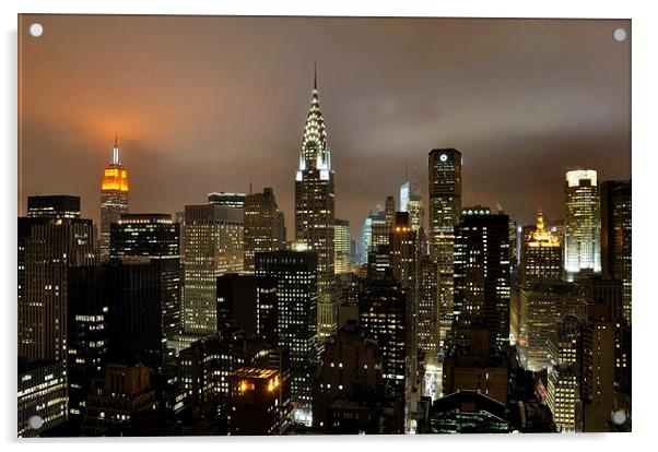 New York City Acrylic by Mark Kelly
