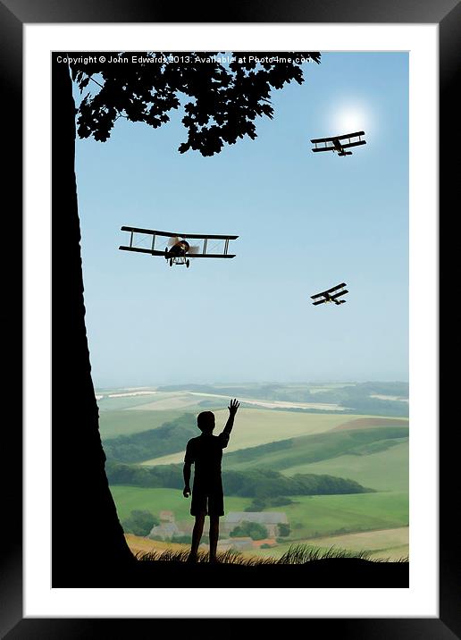 Childhood Dreams - The Flypast Framed Mounted Print by John Edwards